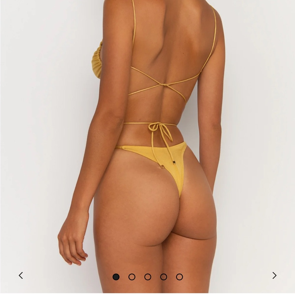 Sommer Swim Women's Yellow String Bikini Bottom